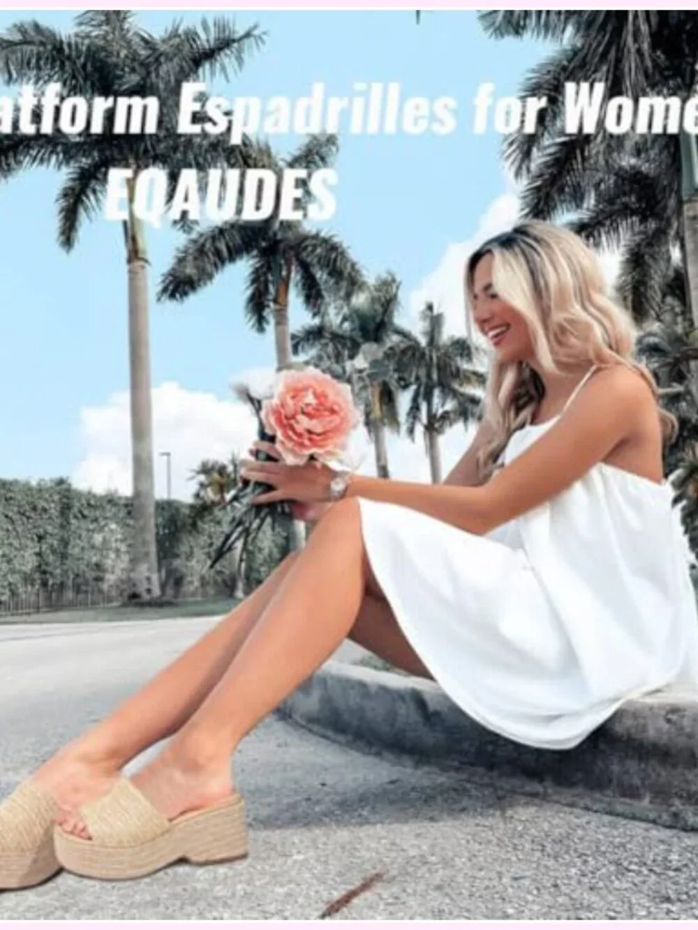 Boho Platform Espadrille Sandals Wedge Flatform Ankle Strap